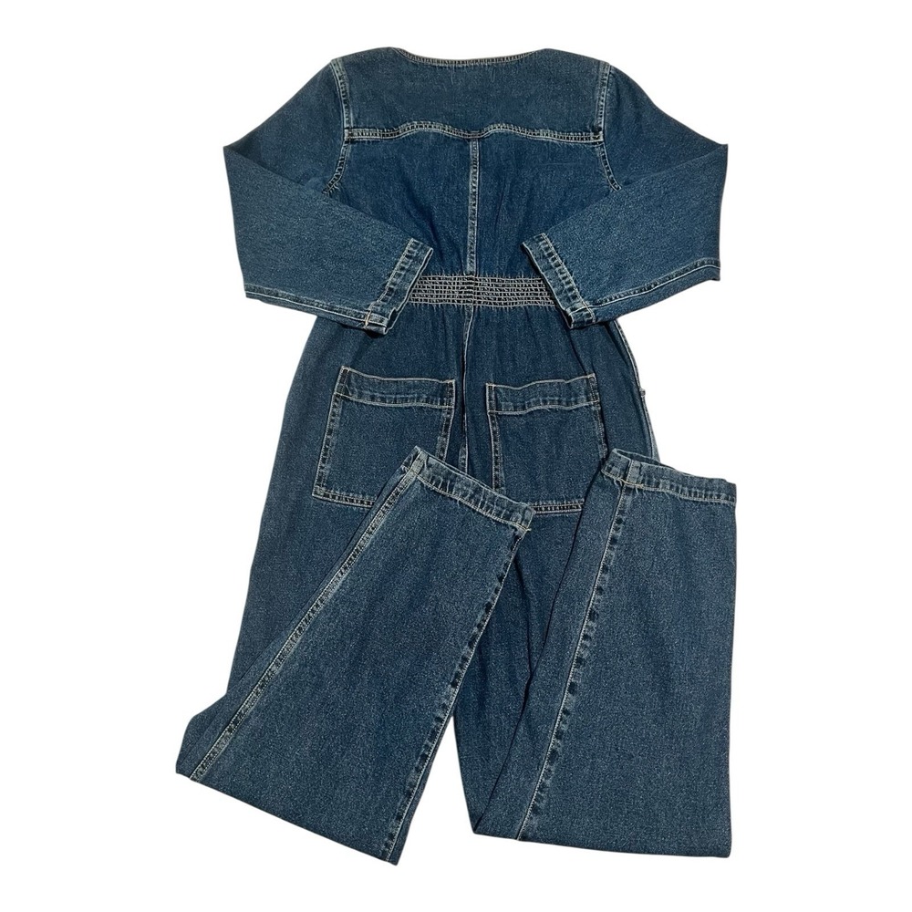 Madewell Denim Patch Pocket Coverall Jumpsuit XS Amfield Wash Womens - Picture 2 of 13